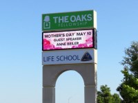 The Oaks outdoor electronic message center